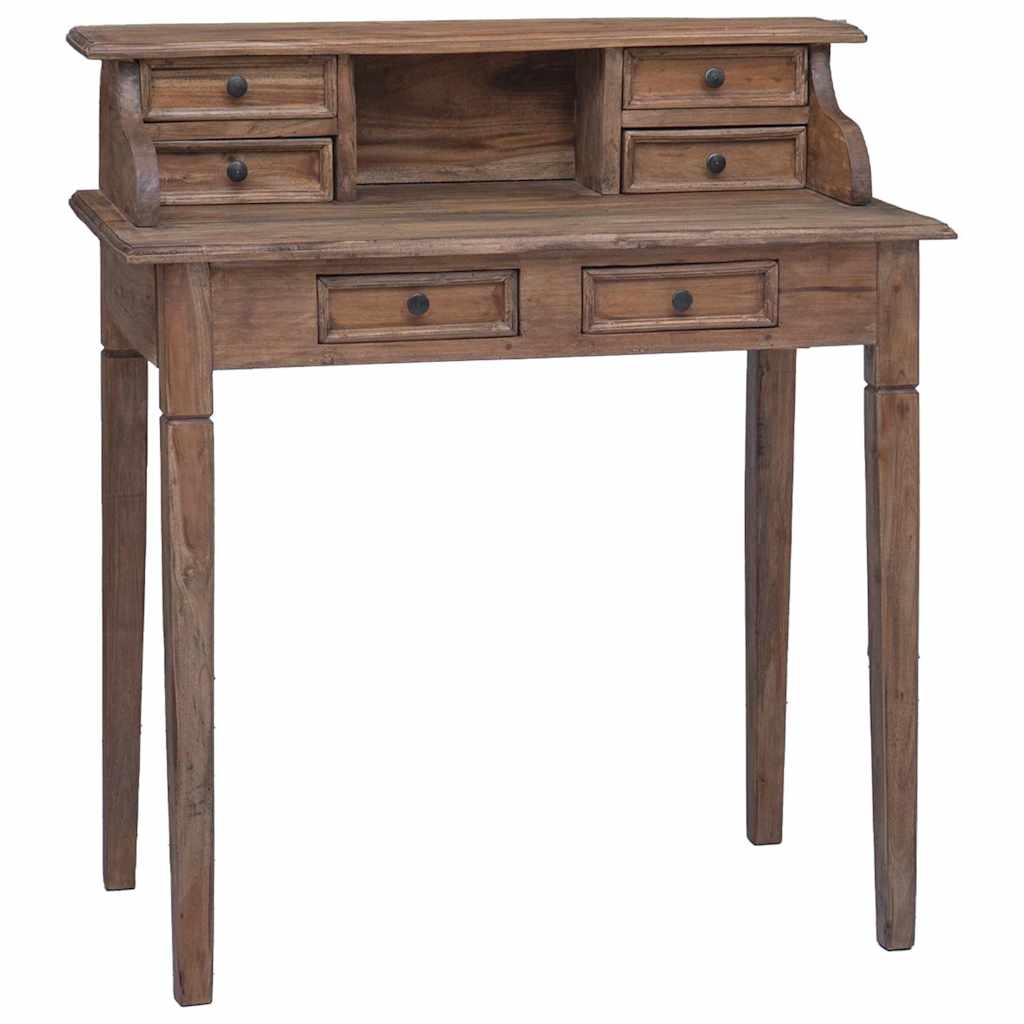 Bureau d'écriture et tiroirs 90x50x101 cm bois massif d'acajou