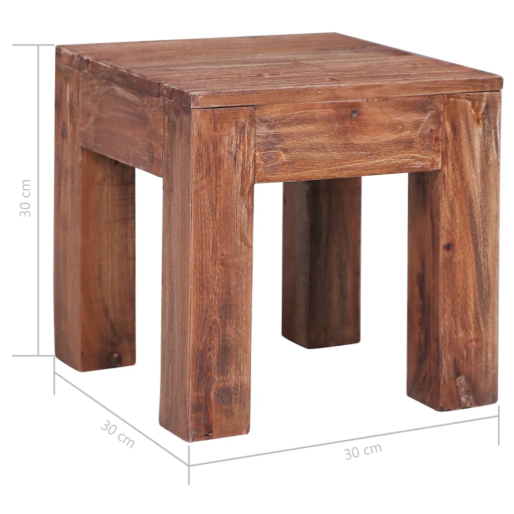Table basse 30x30x30 cm bois d'acajou massif - XIOS