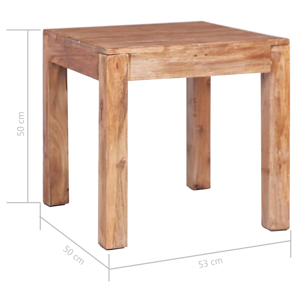 Table basse 53x50x50 cm bois d'acajou massif - XIOS