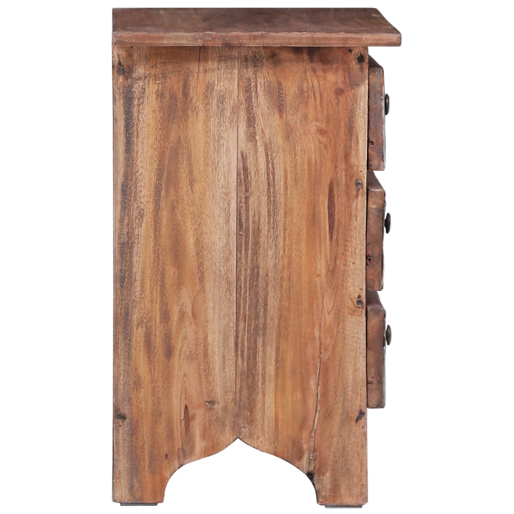 Table de chevet 30x30x51 cm bois d'acajou massif - XIOS