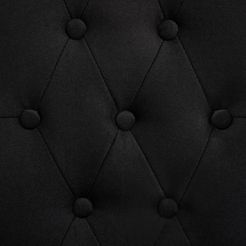 Chaises à manger lot de 4 noir tissu