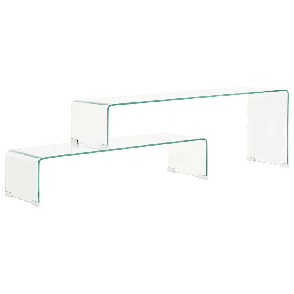 Ensemble de table basse 2 pcs 90x30x20/110x30x40cm Verre trempé - XIOS