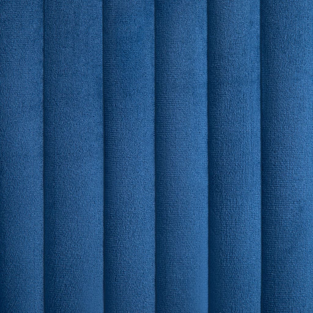 Chaises à manger lot de 6 bleu velours