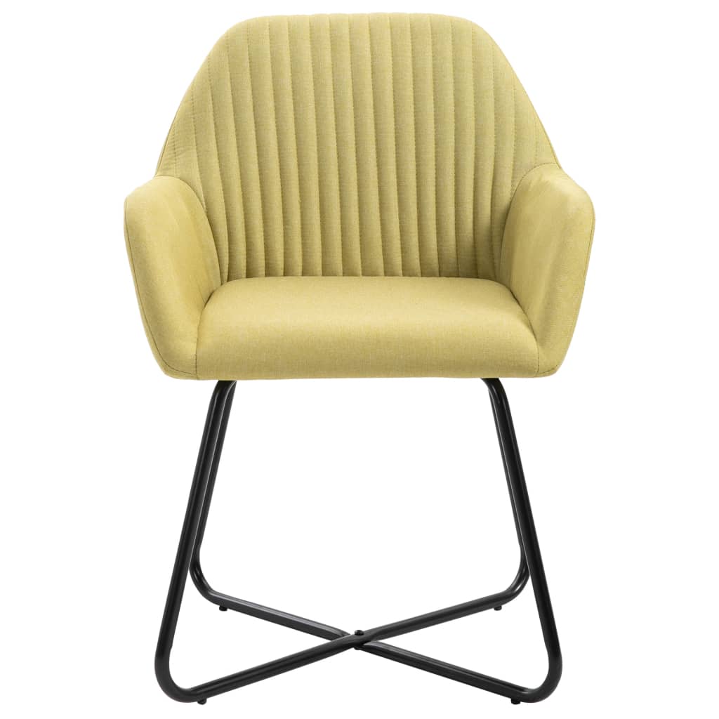Chaises à manger lot de 4 vert tissu