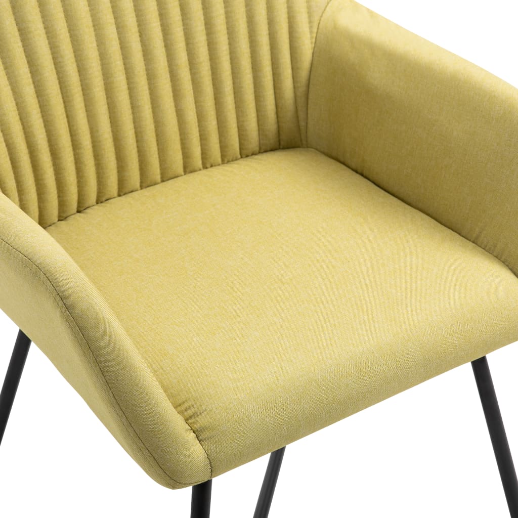Chaises à manger lot de 4 vert tissu