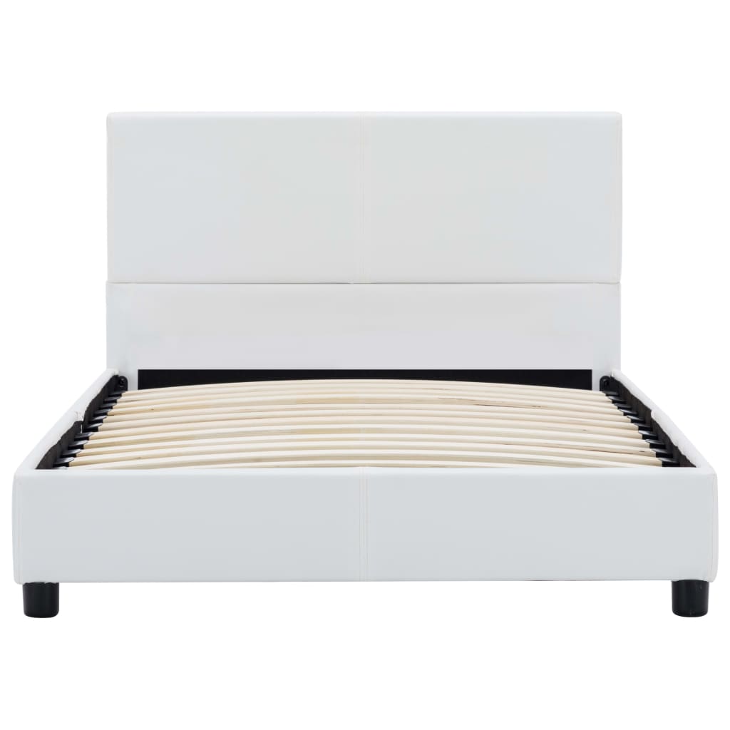 Cadre de lit Blanc Similicuir 100 x 200 cm - XIOS