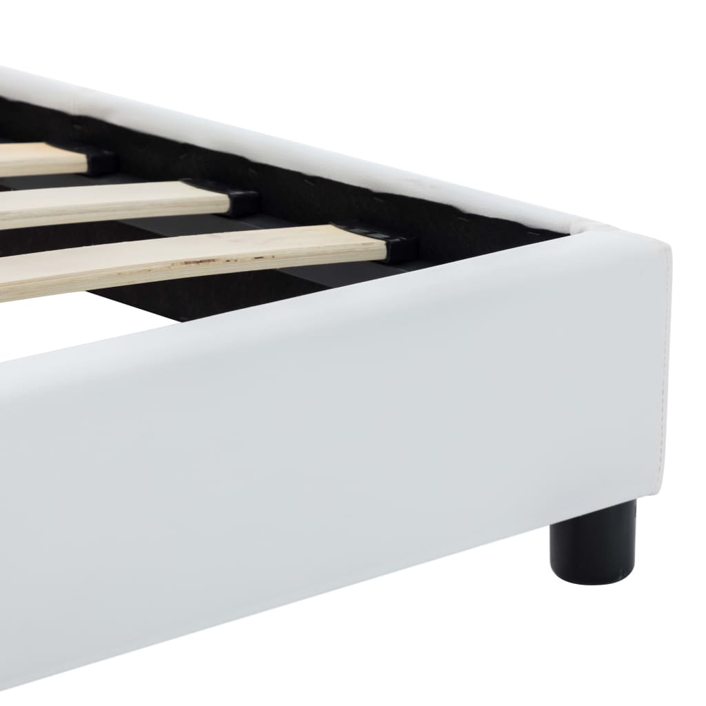 Cadre de lit Blanc Similicuir 100 x 200 cm - XIOS