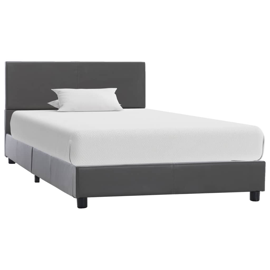 Cadre de lit Gris Similicuir 100 x 200 cm - XIOS