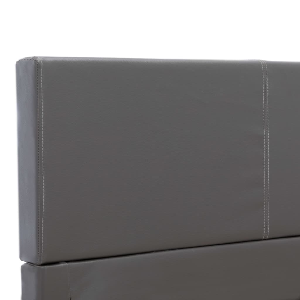 Cadre de lit sans matelas gris similicuir 120x200 cm - XIOS