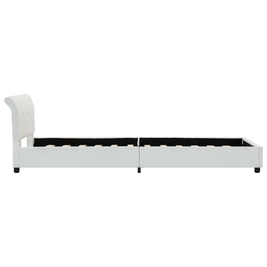 Cadre de lit Blanc Similicuir 100 x 200 cm - XIOS