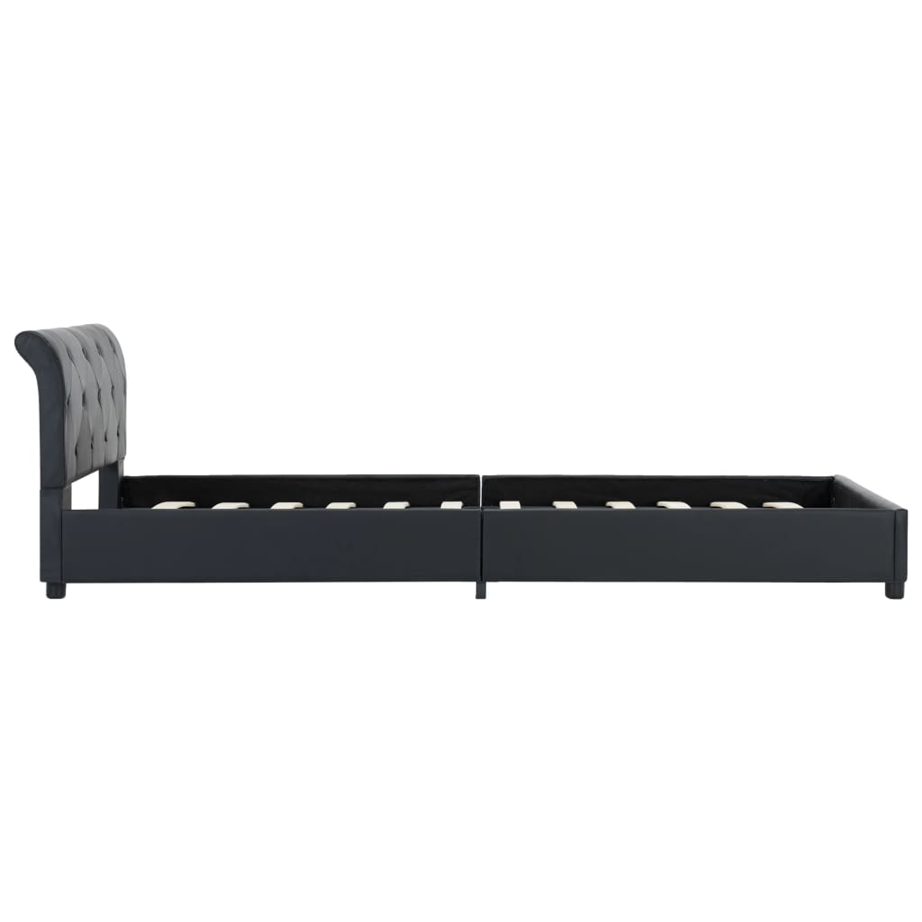 Cadre de lit Noir Similicuir 100 x 200 cm - XIOS