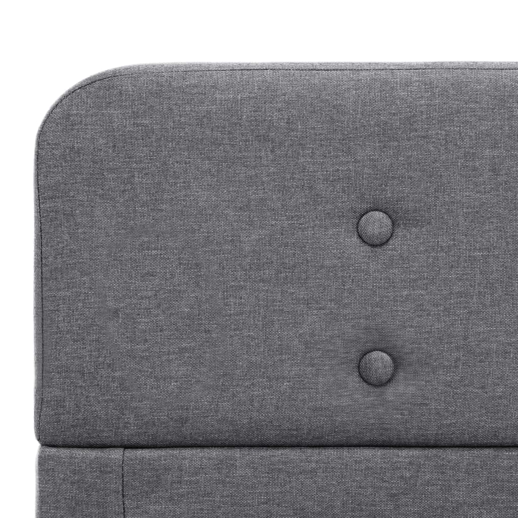 Cadre de lit sans matelas gris clair tissu 90x200 cm - XIOS