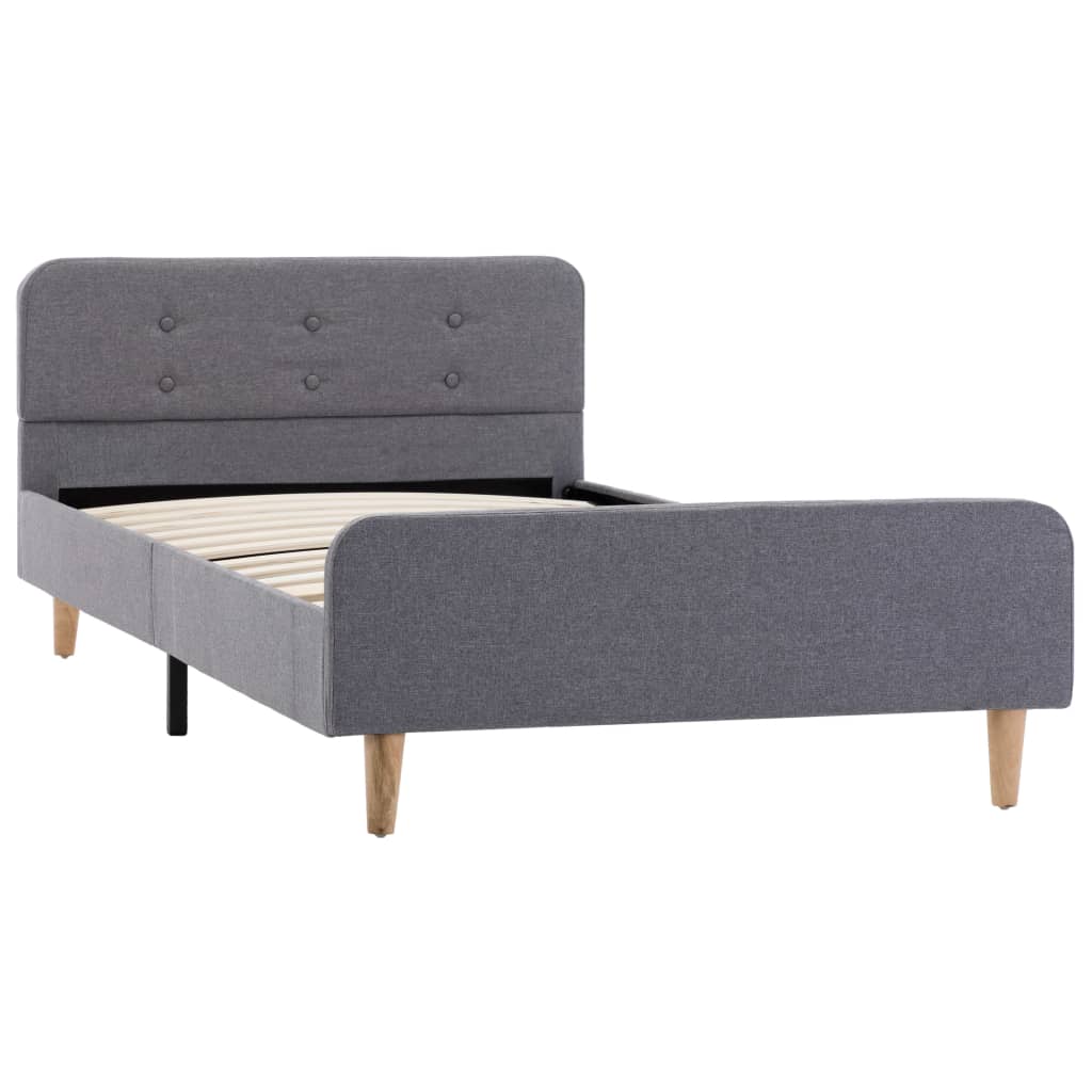 Cadre de lit Gris clair Tissu 100 x 200 cm - XIOS