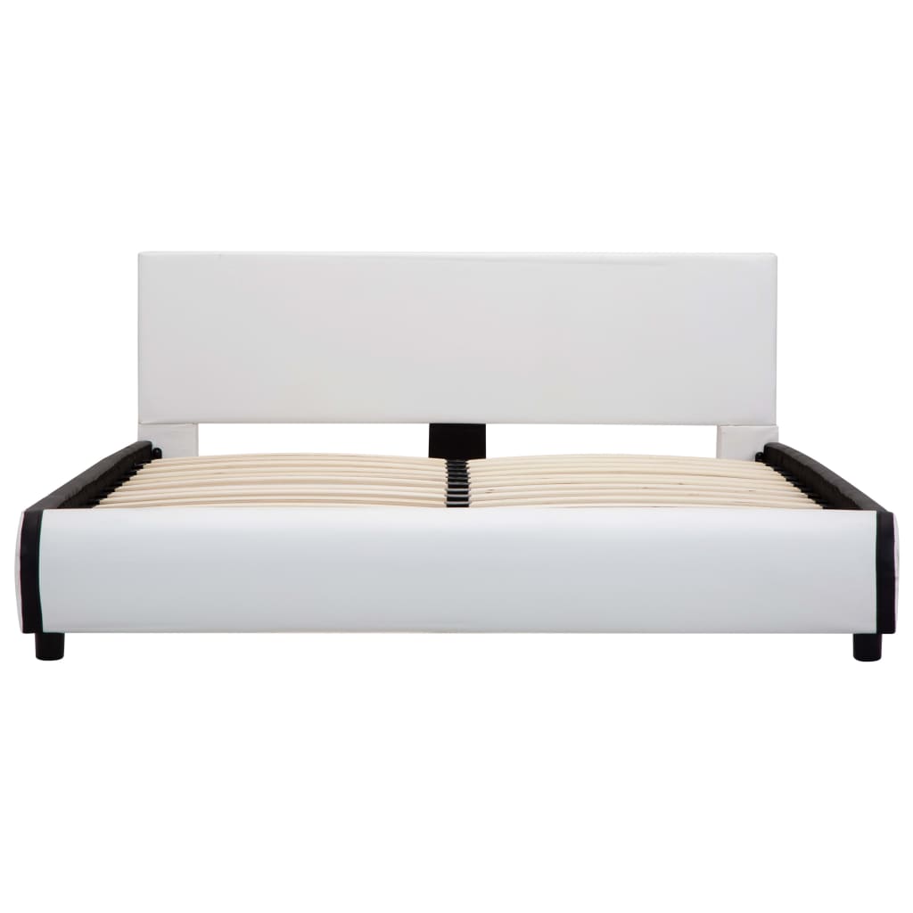 Cadre de lit avec tiroirs Blanc Similicuir 140 x 200 cm - XIOS