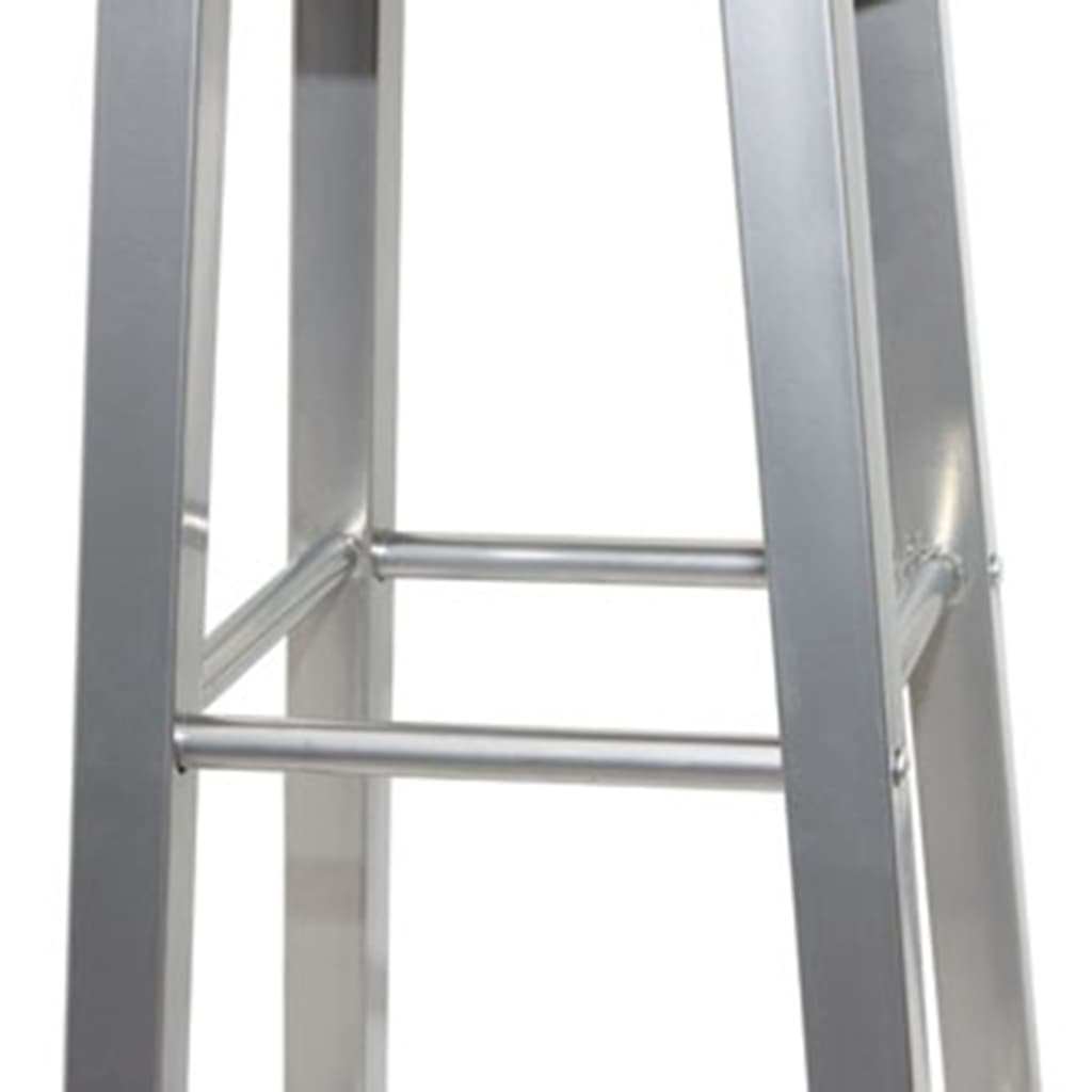 Tabourets de bar lot de 4 argenté et marron MDF - XIOS