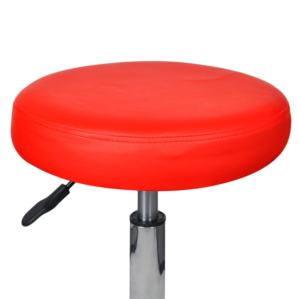 Tabourets de bureau lot de 2 Rouge 35,5x84 cm Similicuir