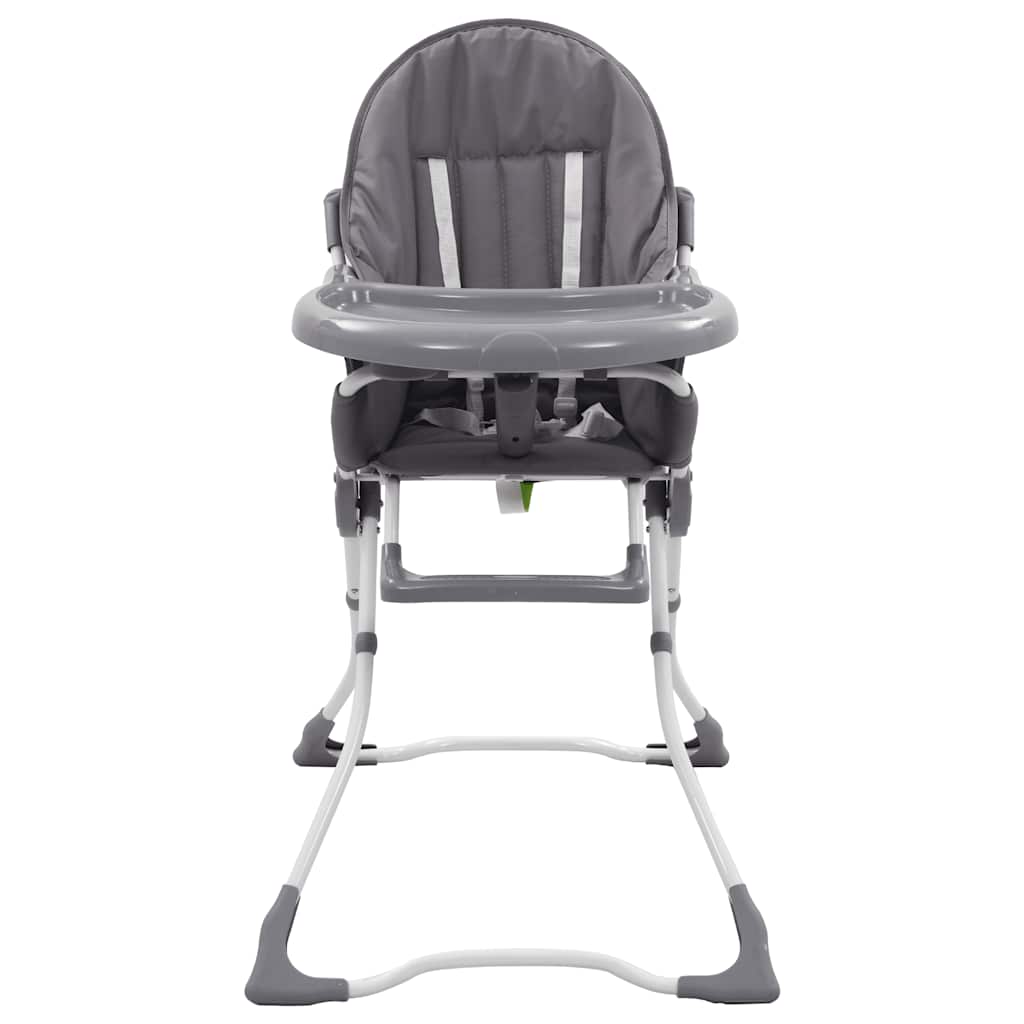 Chaise haute pour bébé Gris et blanc Chaises pour enfants vidaXL