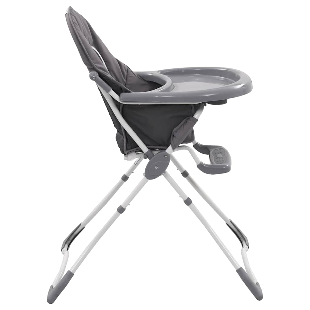 Chaise haute pour bébé Gris et blanc Chaises pour enfants vidaXL