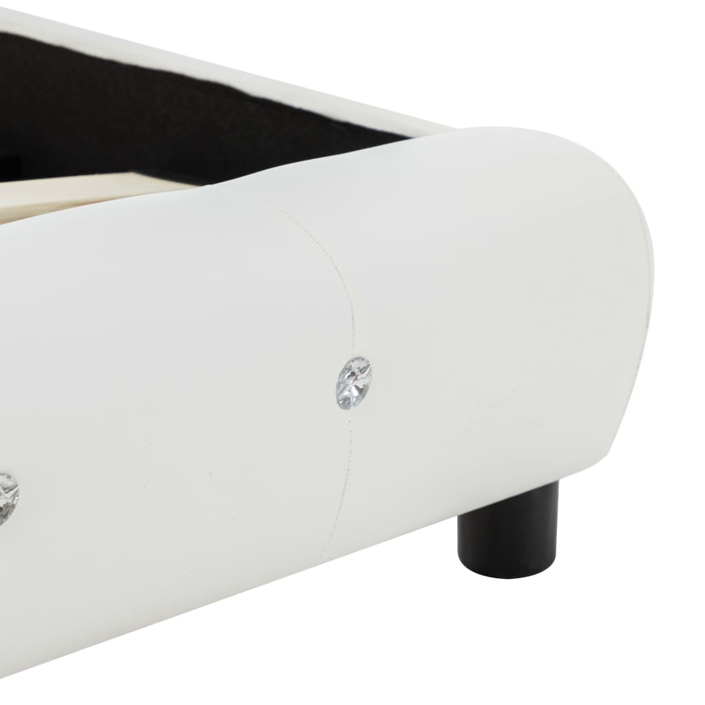 Lit avec matelas Blanc Similicuir 140x200 cm - XIOS