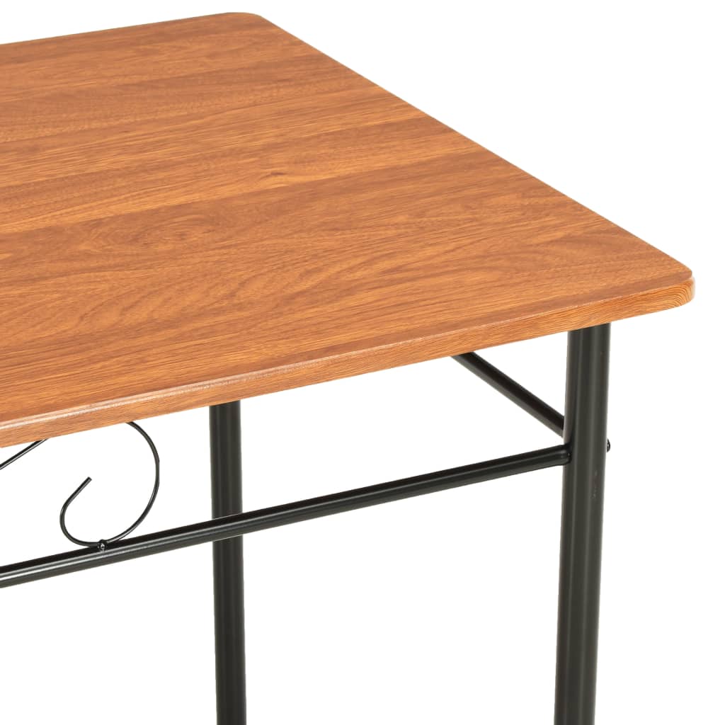 Ensemble de salle à manger 7 pcs MDF et acier Marron - XIOS