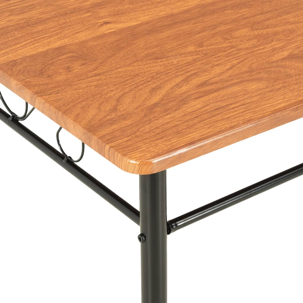 Ensemble de salle à manger 7 pcs MDF et acier Marron - XIOS