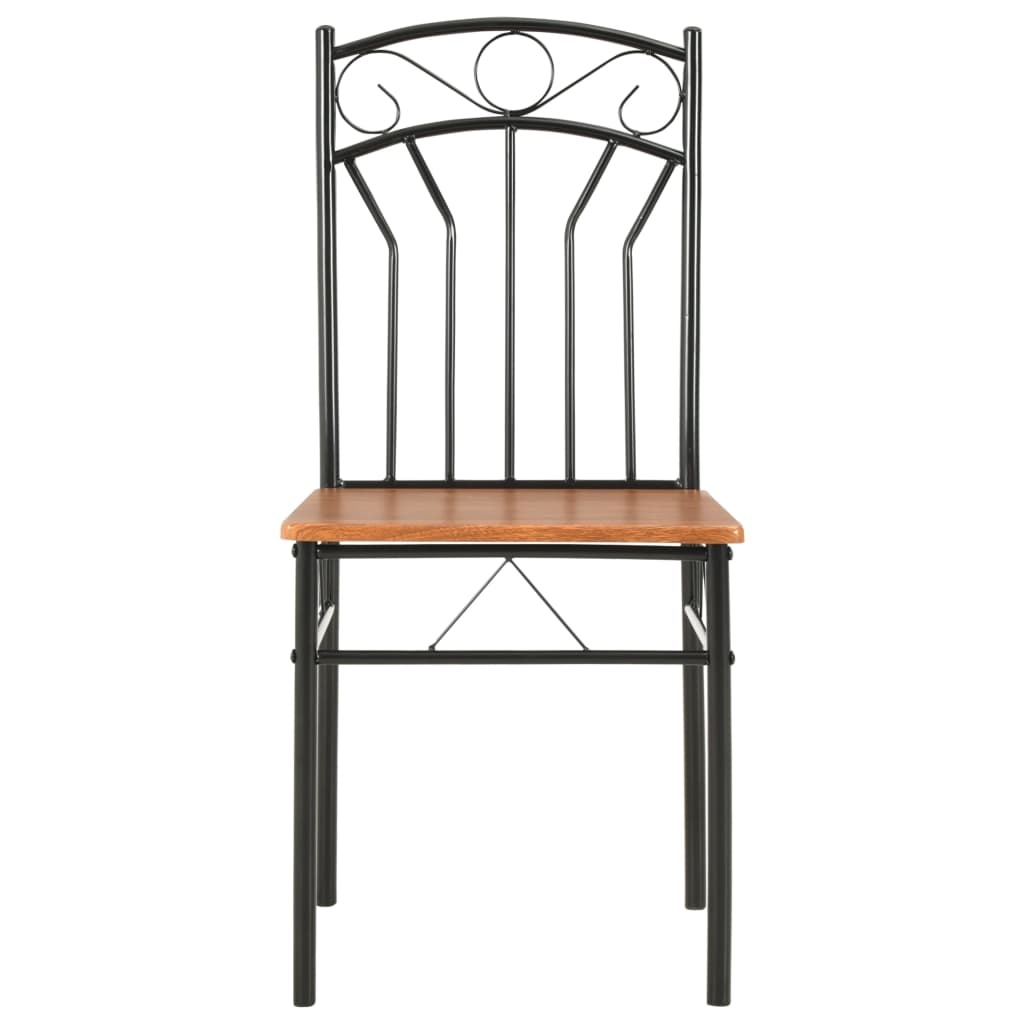 Ensemble de salle à manger 7 pcs MDF et acier Marron - XIOS