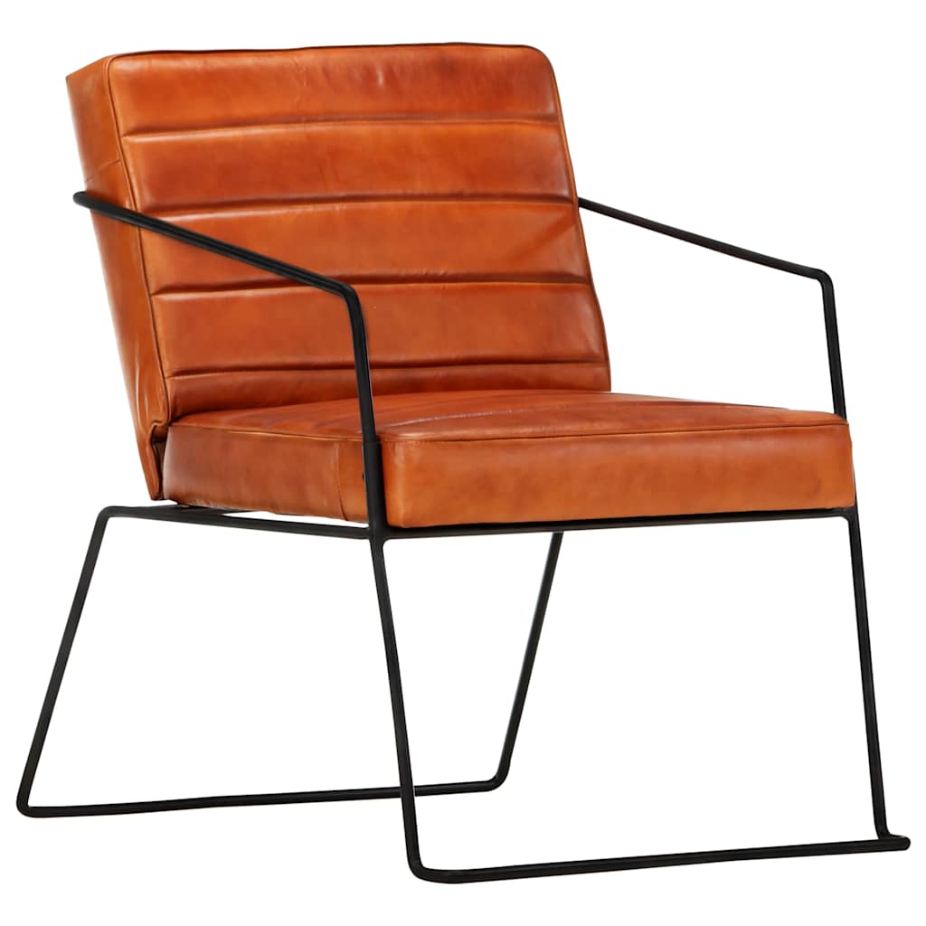 Fauteuil Brun roux Cuir véritable - XIOS