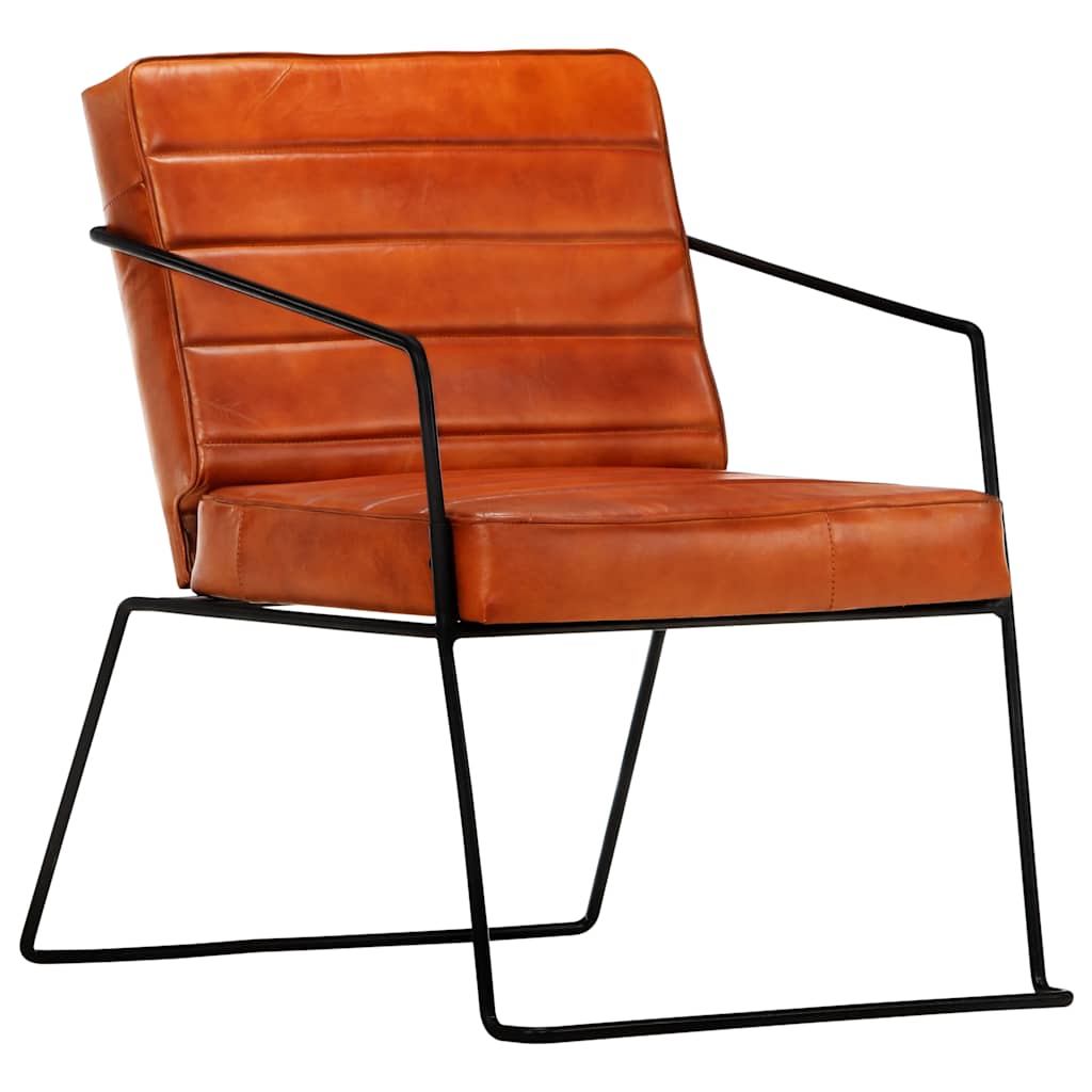 Fauteuil Brun roux Cuir véritable - XIOS
