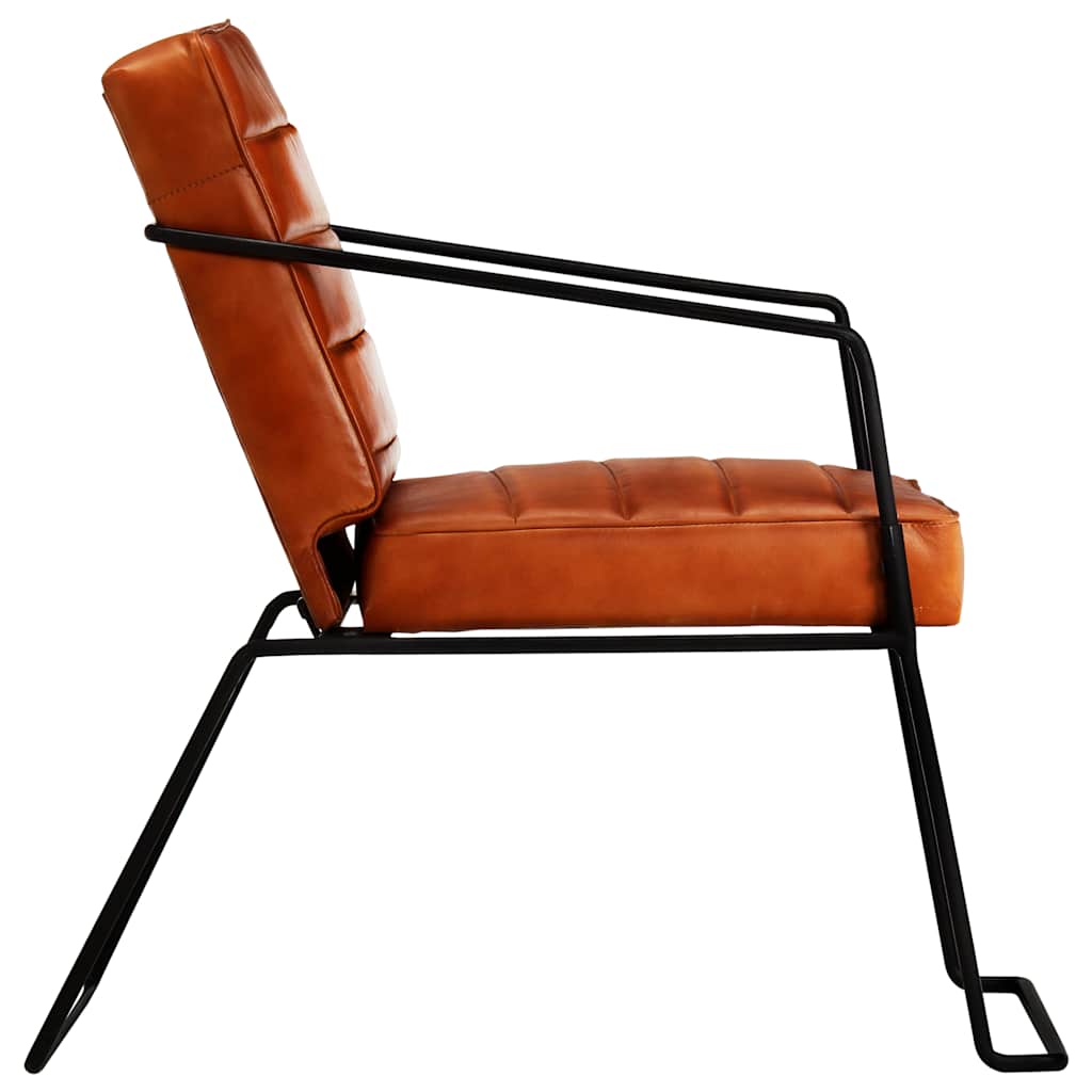 Fauteuil Brun roux Cuir véritable - XIOS