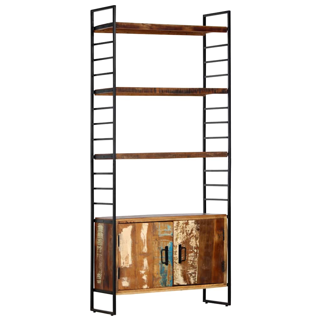 Bibliothèque 4 niveaux 80x30x180 cm Bois solide de récupération