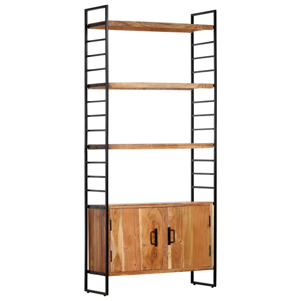 Bibliothèque à 4 niveaux 80x30x180 cm Bois d'acacia massif - XIOS