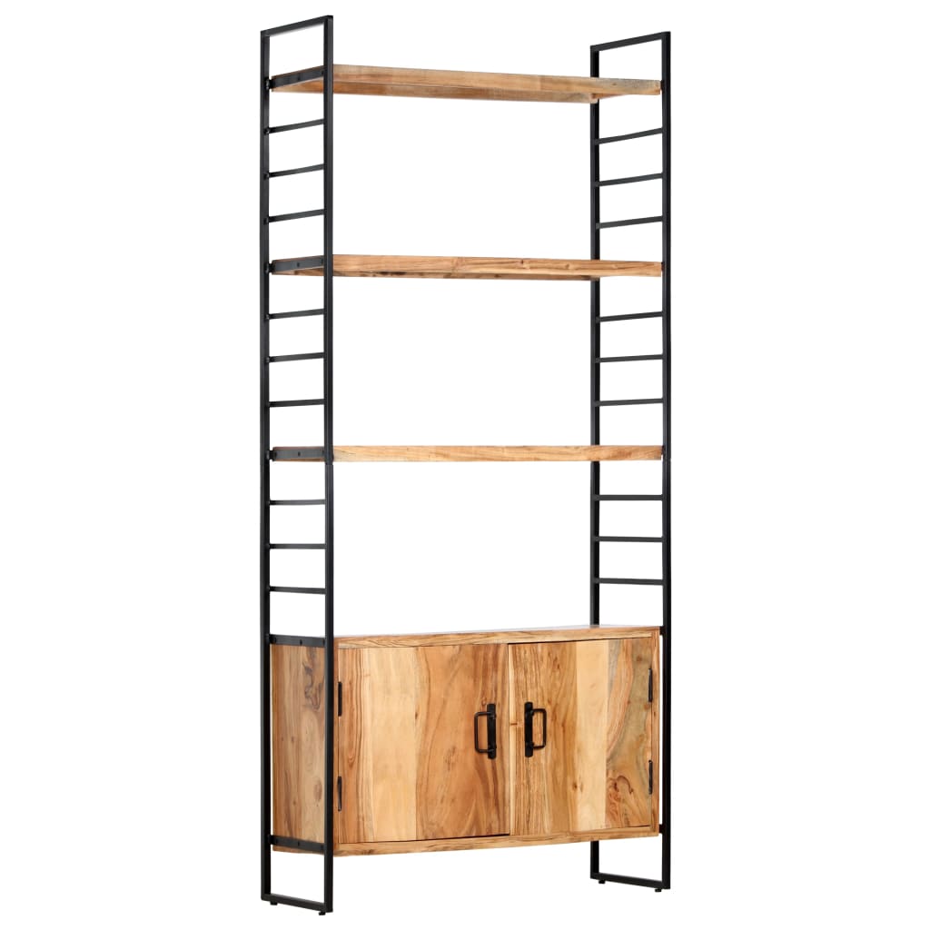 Bibliothèque à 4 niveaux 80x30x180 cm Bois d'acacia massif - XIOS