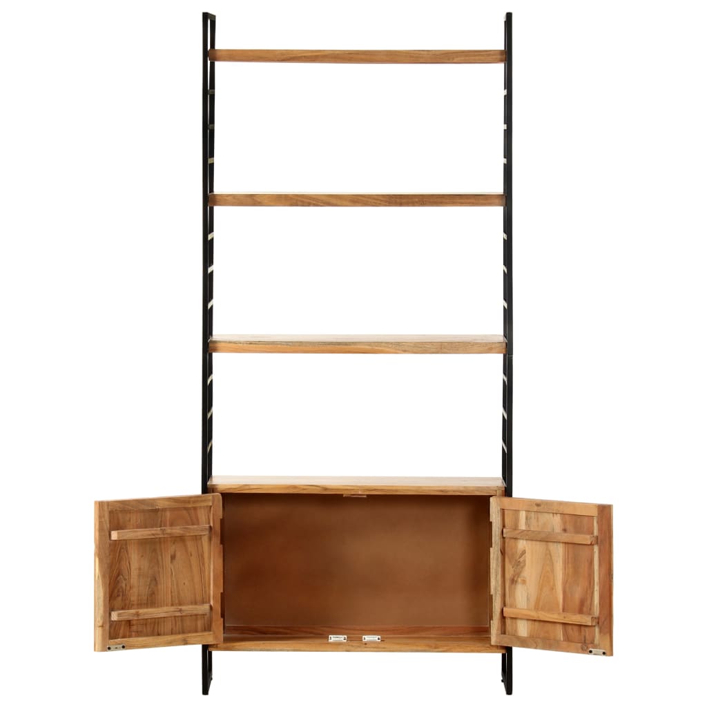 Bibliothèque à 4 niveaux 80x30x180 cm Bois d'acacia massif - XIOS