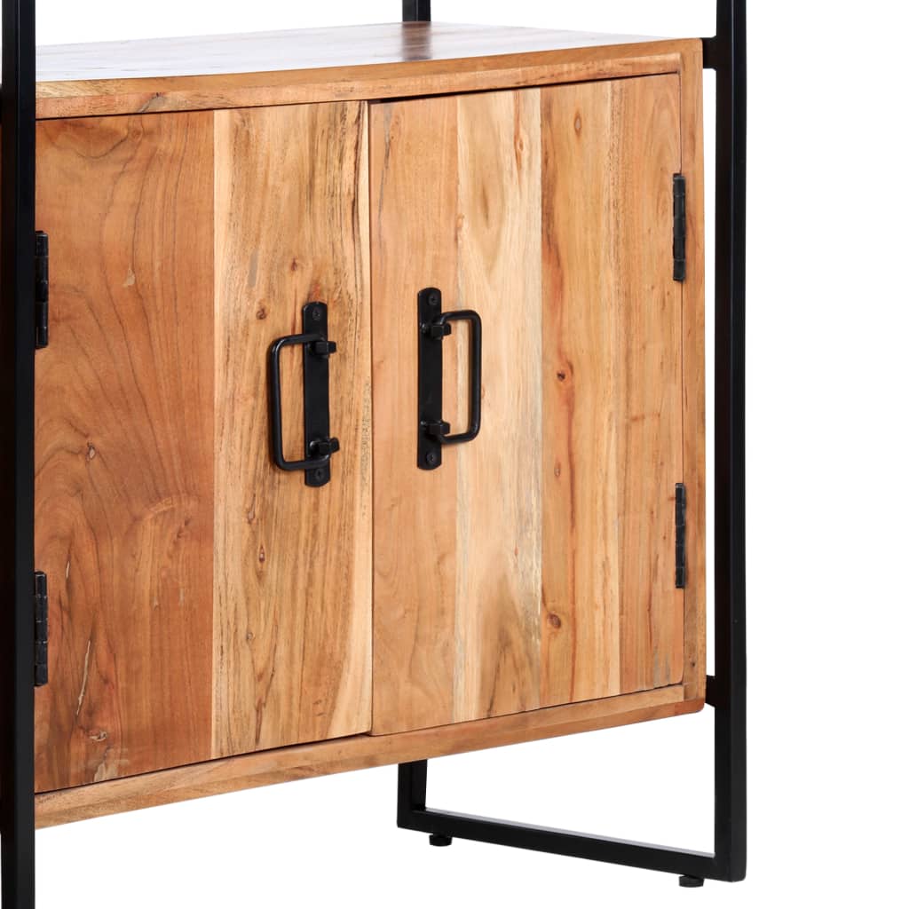 Bibliothèque à 4 niveaux 80x30x180 cm Bois d'acacia massif - XIOS
