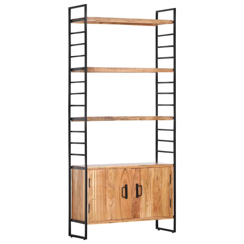 Bibliothèque à 4 niveaux 80x30x180 cm Bois d'acacia massif - XIOS