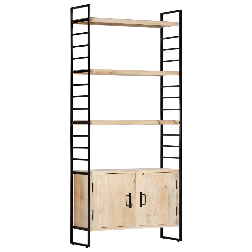 Bibliothèque à 4 niveaux 80x30x180 cm Bois de manguier massif - XIOS