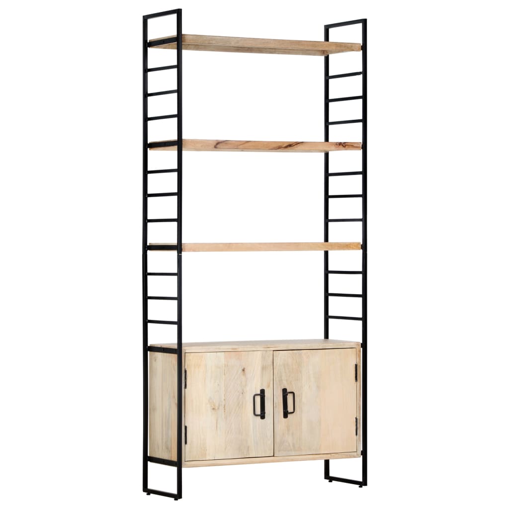 Bibliothèque à 4 niveaux 80x30x180 cm Bois de manguier massif - XIOS