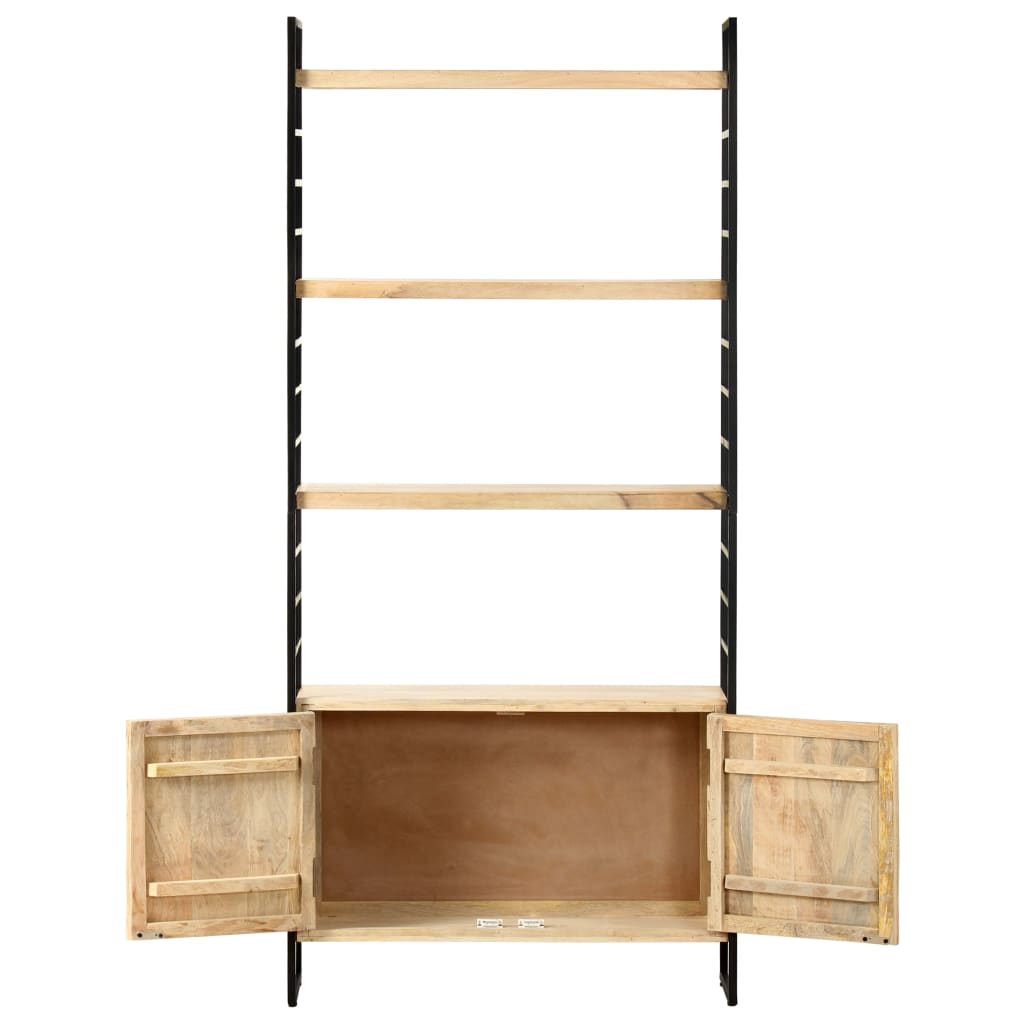 Bibliothèque à 4 niveaux 80x30x180 cm Bois de manguier massif - XIOS