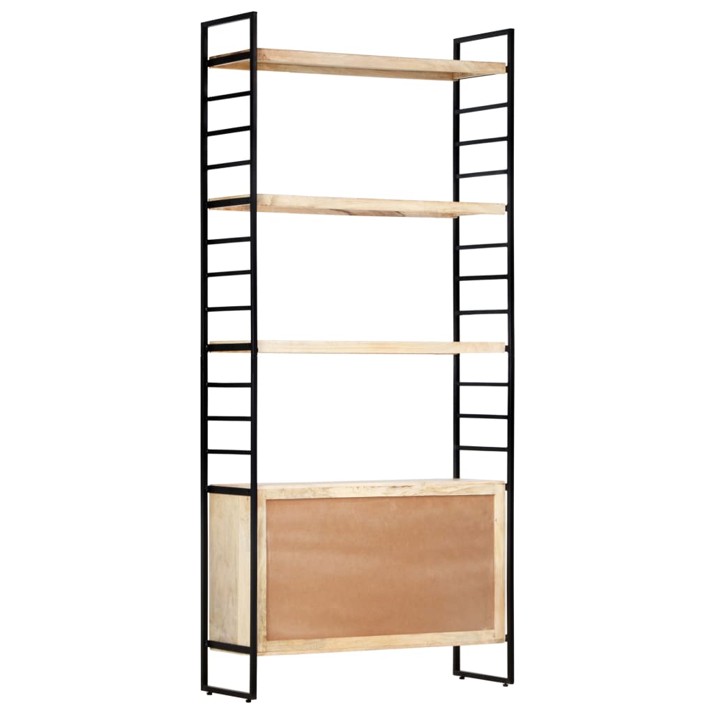 Bibliothèque à 4 niveaux 80x30x180 cm Bois de manguier massif - XIOS