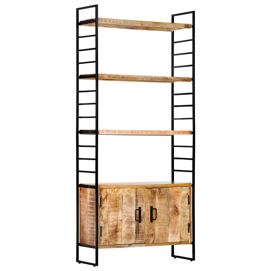 Bibliothèque à 4 niveaux 80x30x180 cm Bois de manguier brut