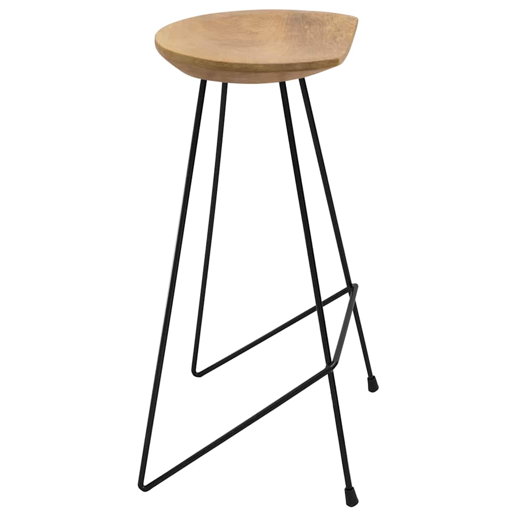 Tabourets de bar lot de 2 bois de teck massif - XIOS