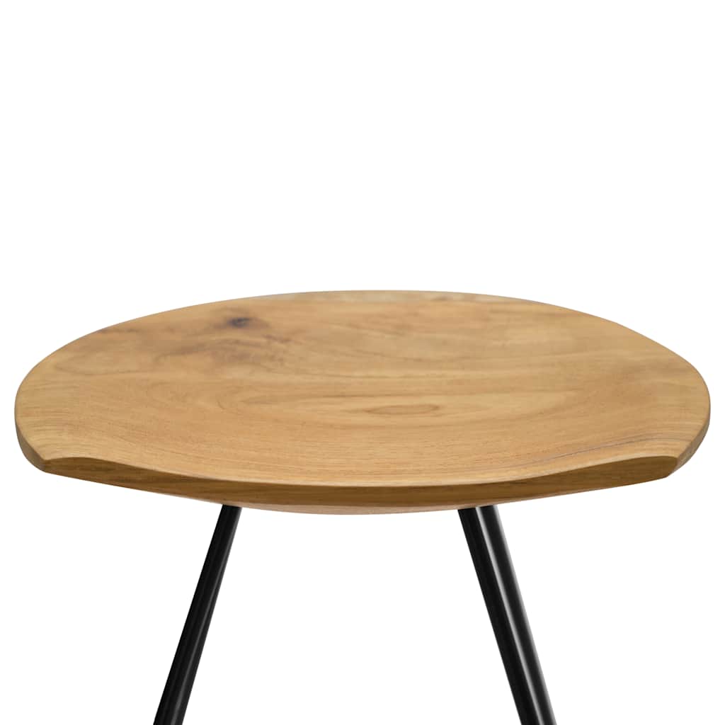 Tabourets de bar lot de 2 bois de teck massif - XIOS
