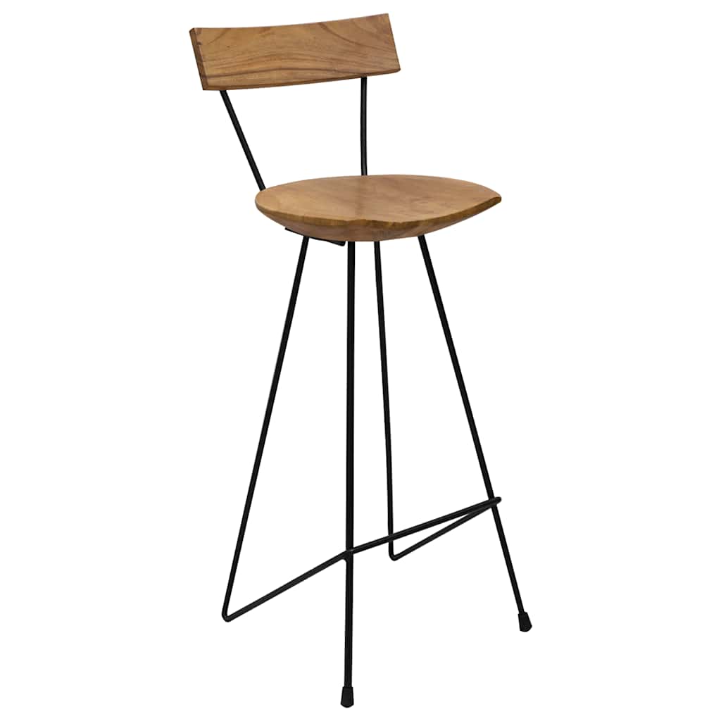 Tabourets de bar lot de 2 bois de teck massif - XIOS
