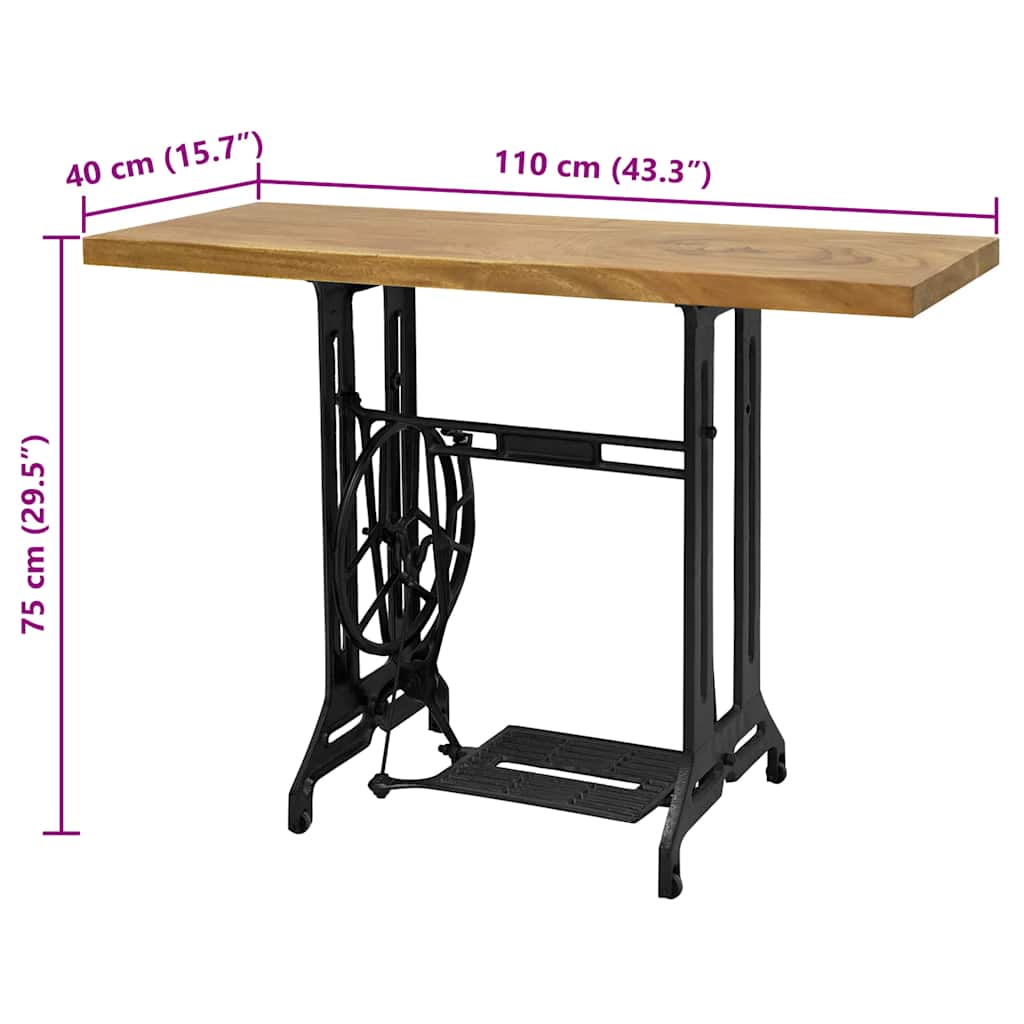 Table console avec machine à coudre 110x40x75 cm - XIOS