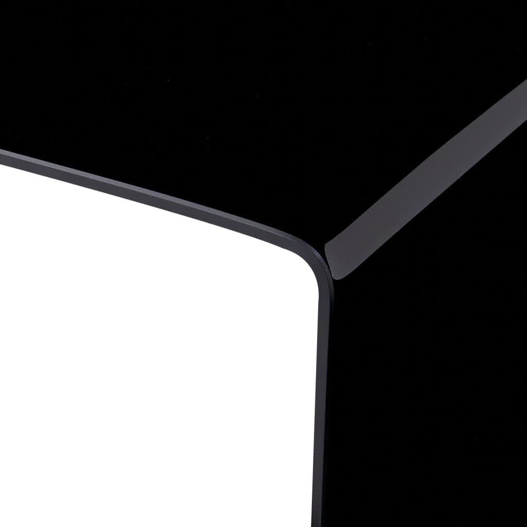 Table basse Noir 98 x 45 x 31 cm Verre trempé - XIOS