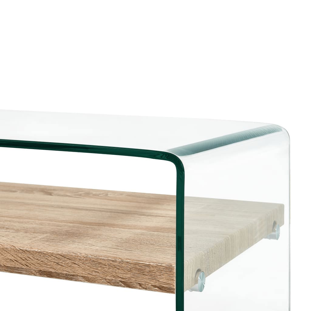 Table basse Clair 98x45x31 cm Verre trempé - XIOS