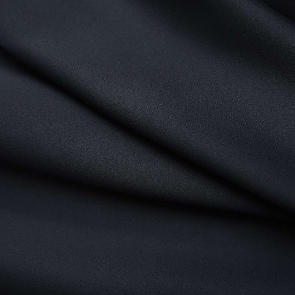 Rideaux occultants avec crochets 2 pcs Noir 140x175 cm Rideaux vidaXL