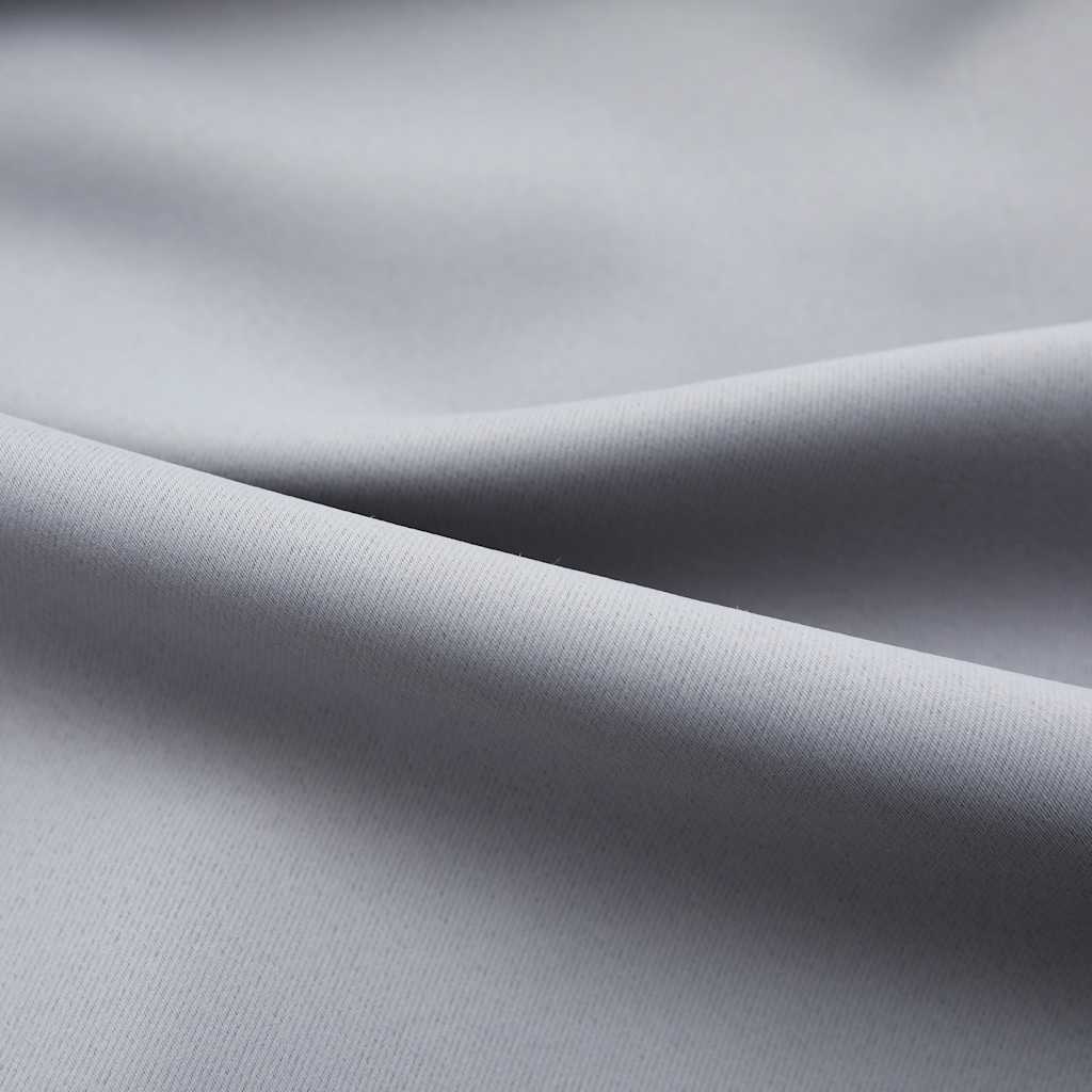 Rideaux occultants avec crochets 2 pcs Gris 140x245 cm Rideaux vidaXL