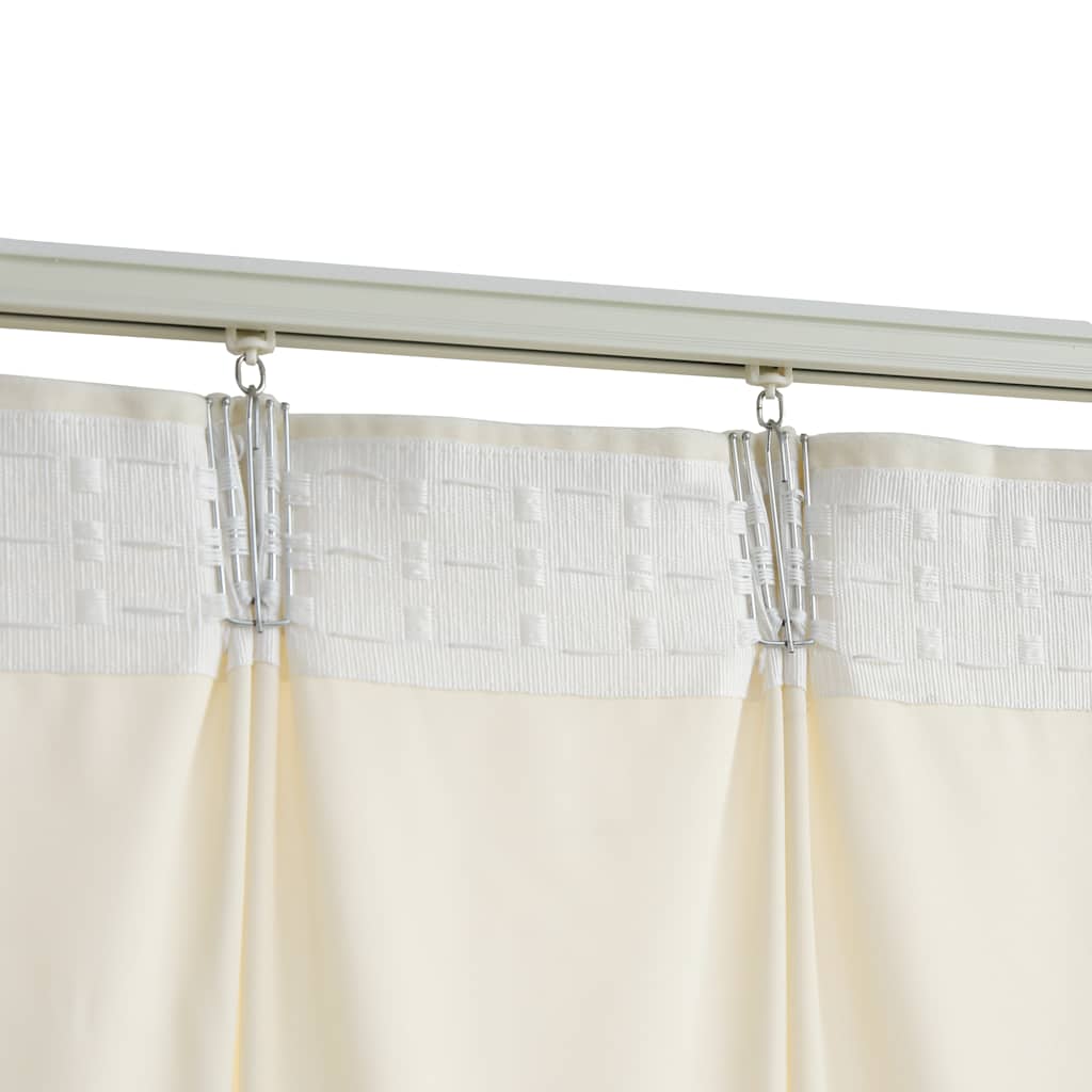 Rideaux occultants avec crochets 2 pcs Velours Crème 140x245 cm Rideaux vidaXL