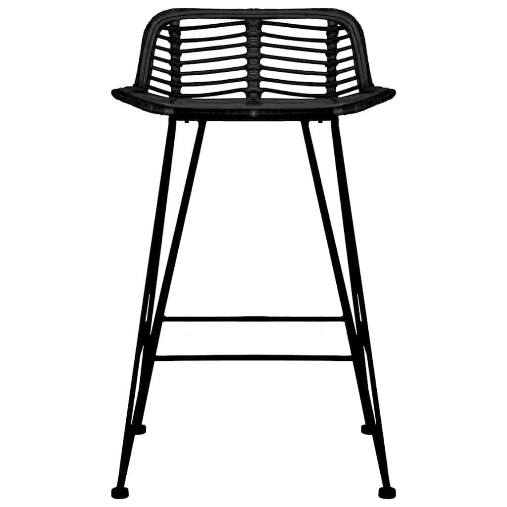 Chaises de bar lot de 2 noir Rotin - XIOS